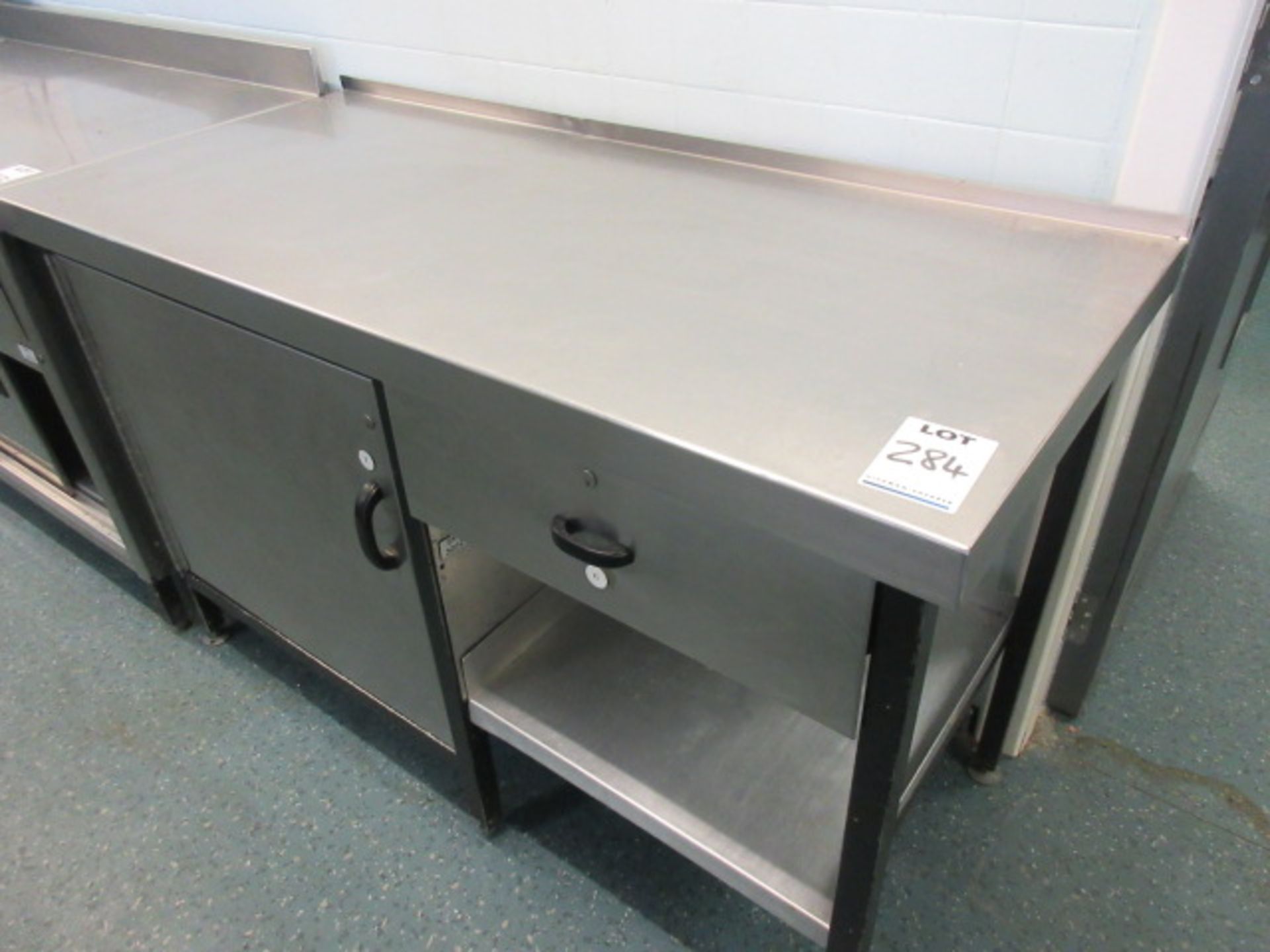 STAINLESS STEEL STORAGE COUNTER/WORKTOP 1400 mm LONG X 600 mm - Image 2 of 3