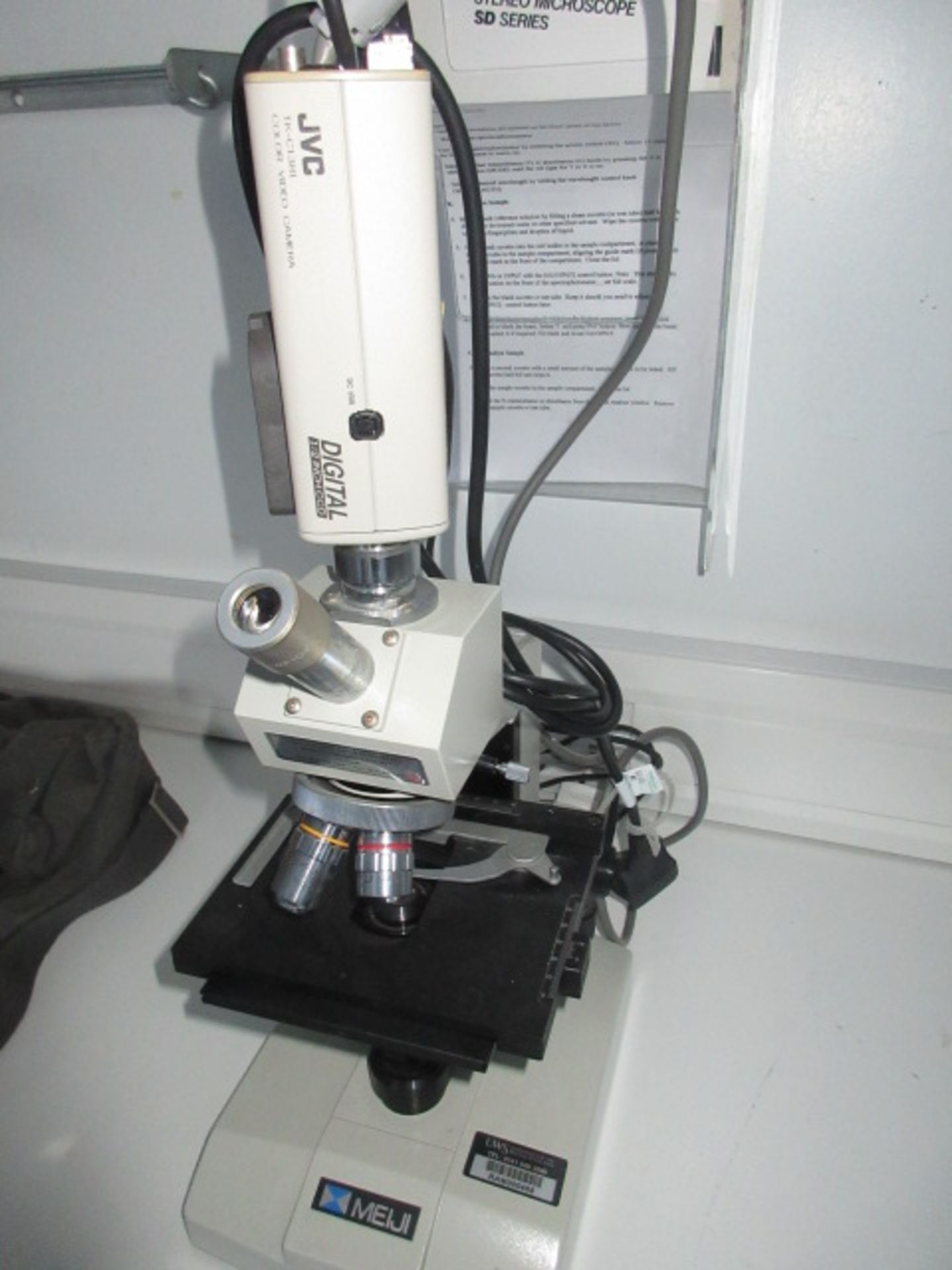 MEIJI ML 2000 BENCH TOP MICROSCOPE, 240V, 50/60 Hz, WITH SVC DIGITAL COLOUR VIDEO CAMERS SN 207644 - Bild 2 aus 3