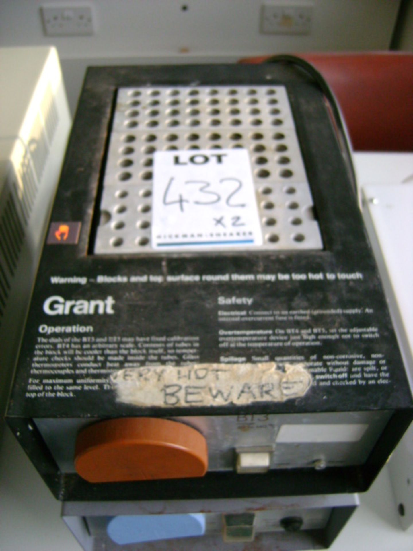 TWO GRANT BT3 TEST BLOCKS 240V - Image 2 of 2