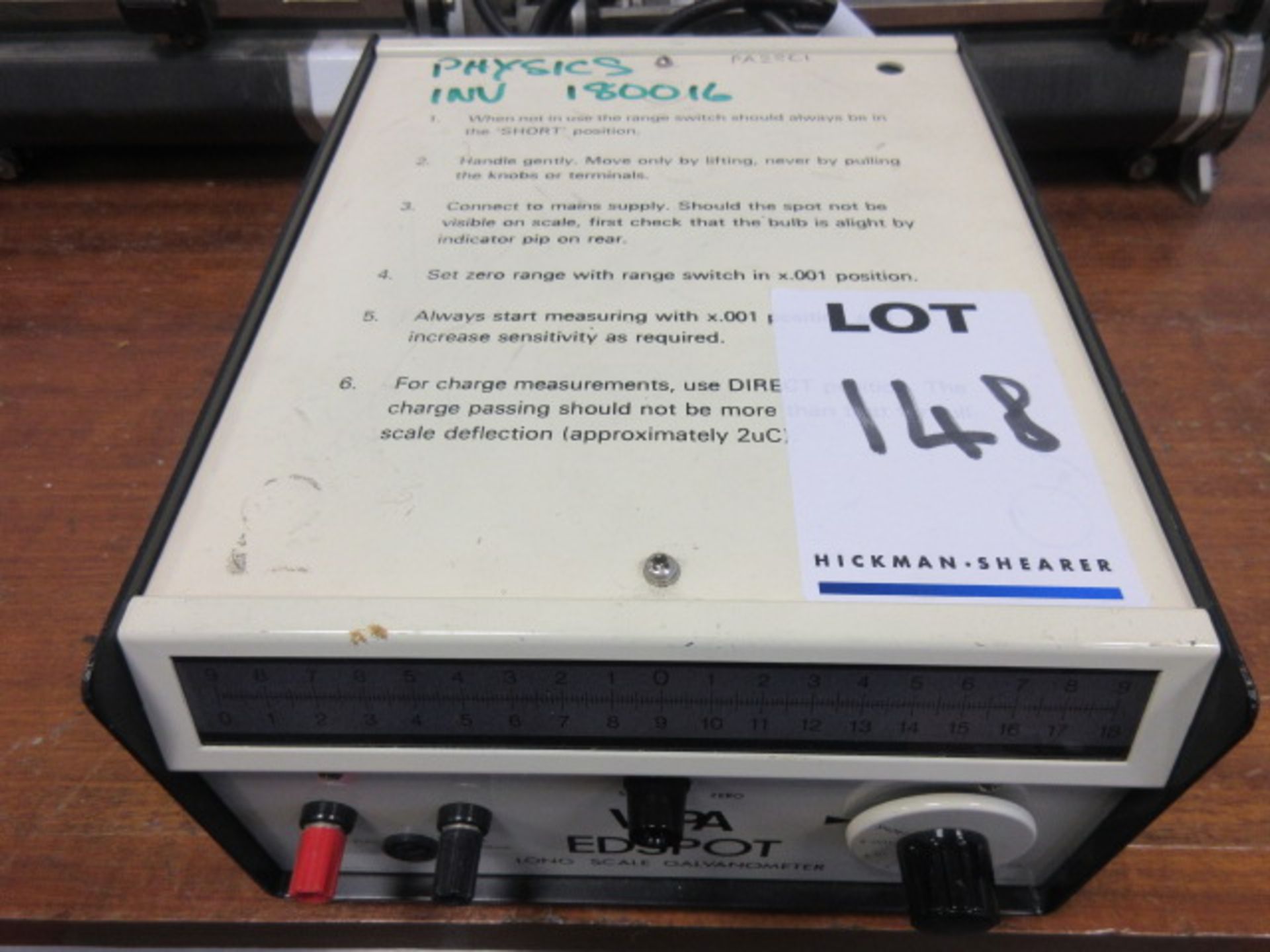 WPA EDSPOT LONG SCALE GALVANOMETER - Image 2 of 2