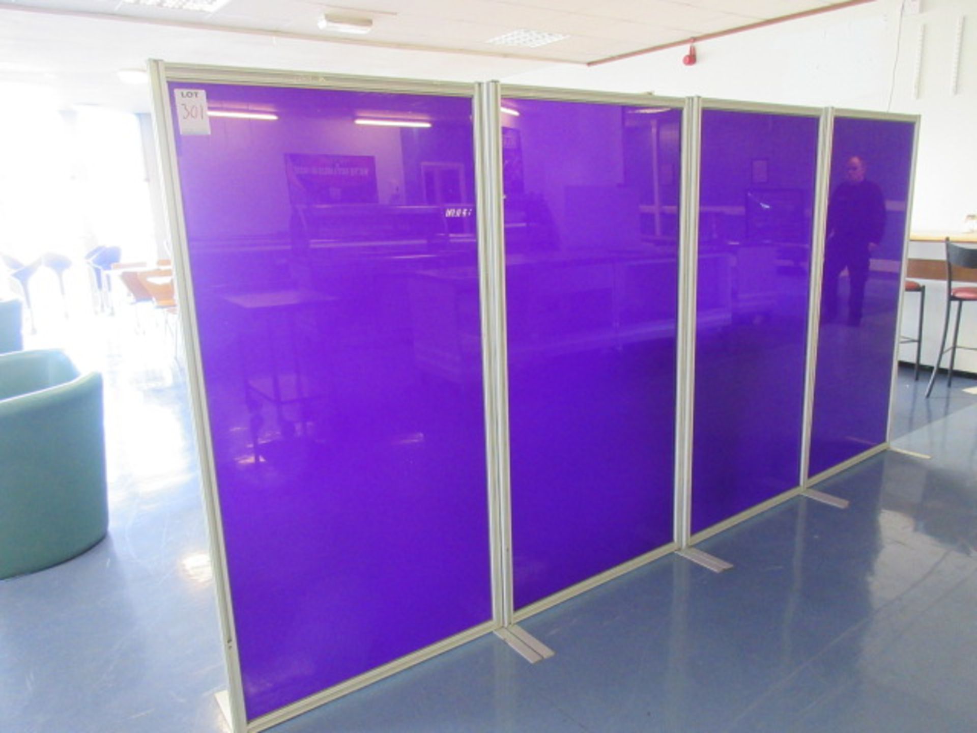 FOUR FREE STANDING MATCHING SCREENS 1750 mm HIGH X 900 mm WIDE