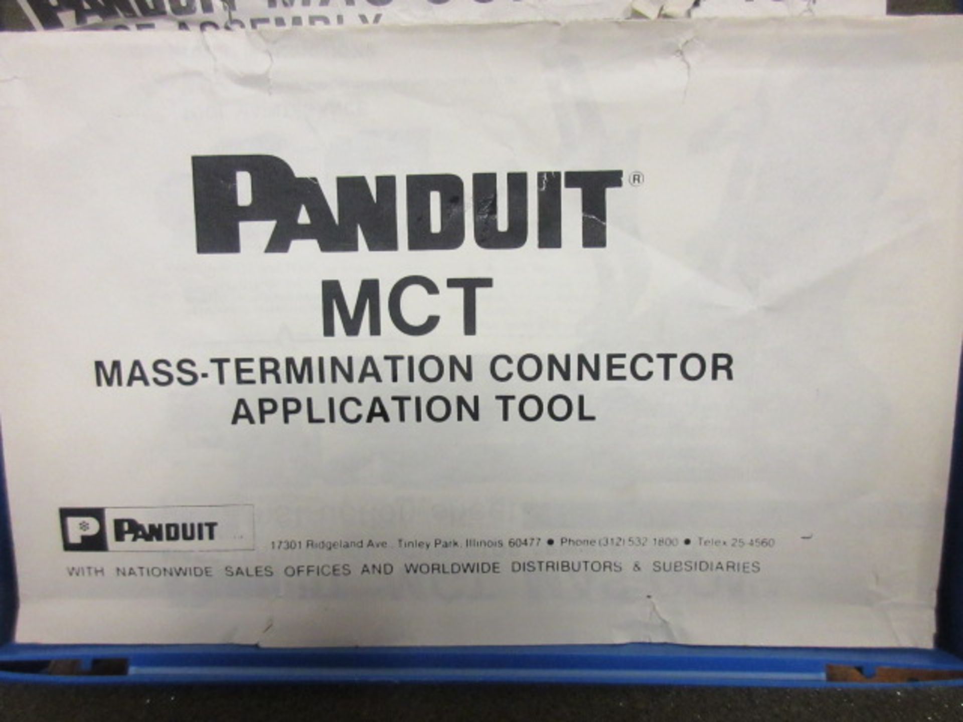 PANDUIT MCT MASS-TERMINATION CONNECTOR APPLICATION TOOL AND CTD-100F NOSE ASSEMBLY - Image 2 of 2