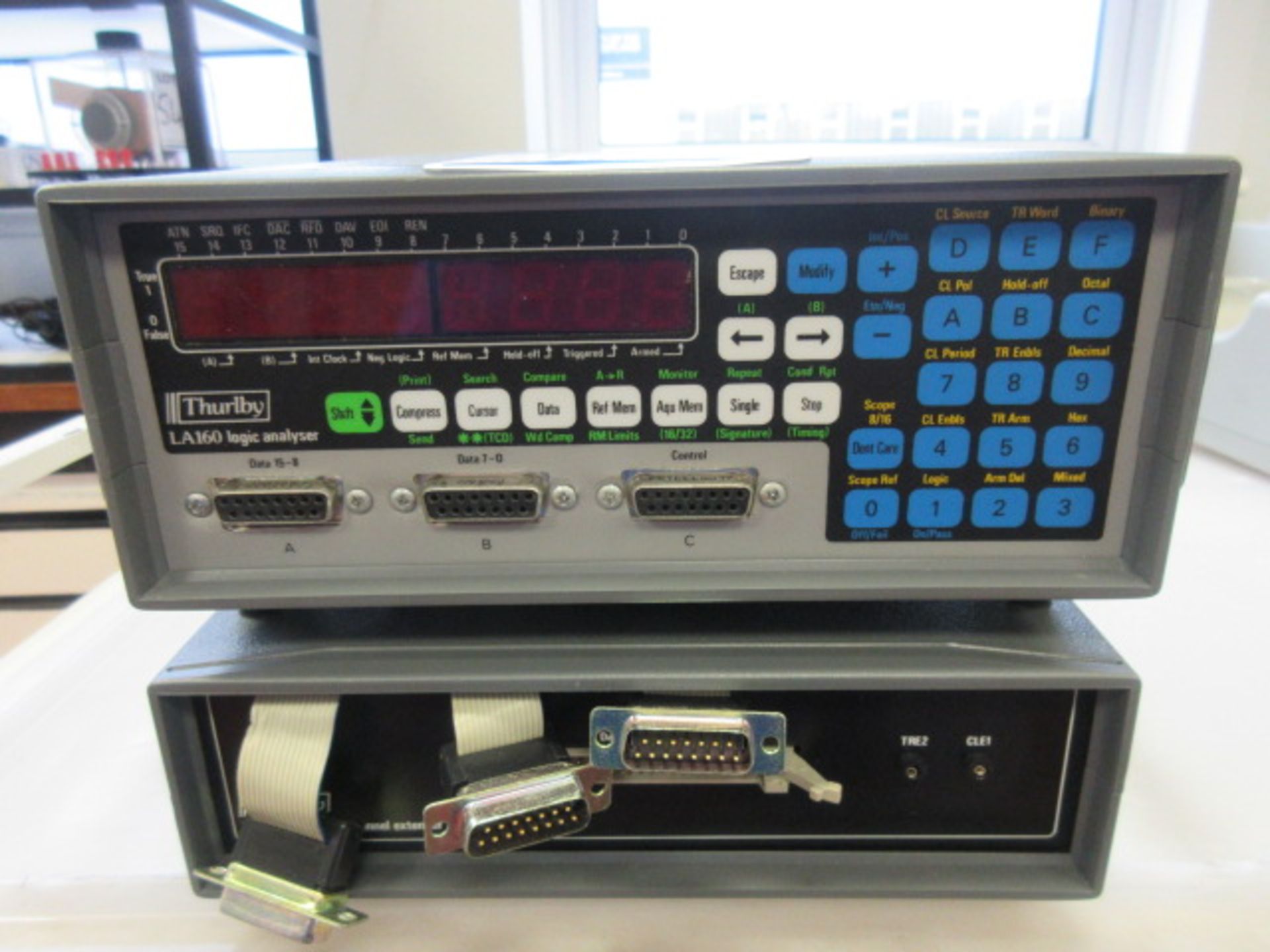 THURLBY LA160 LOGIC ANALYSER WITH LE32 THIRTY TWO CHANNEL EXTENDER MODULE