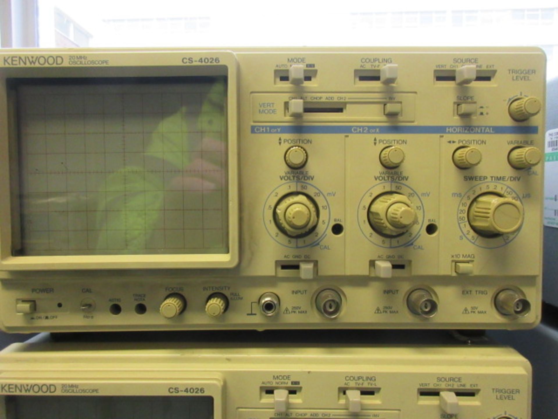 THREE KENWOOD 20MHz CS-4026 OSCILLOSCOPES - Image 2 of 3