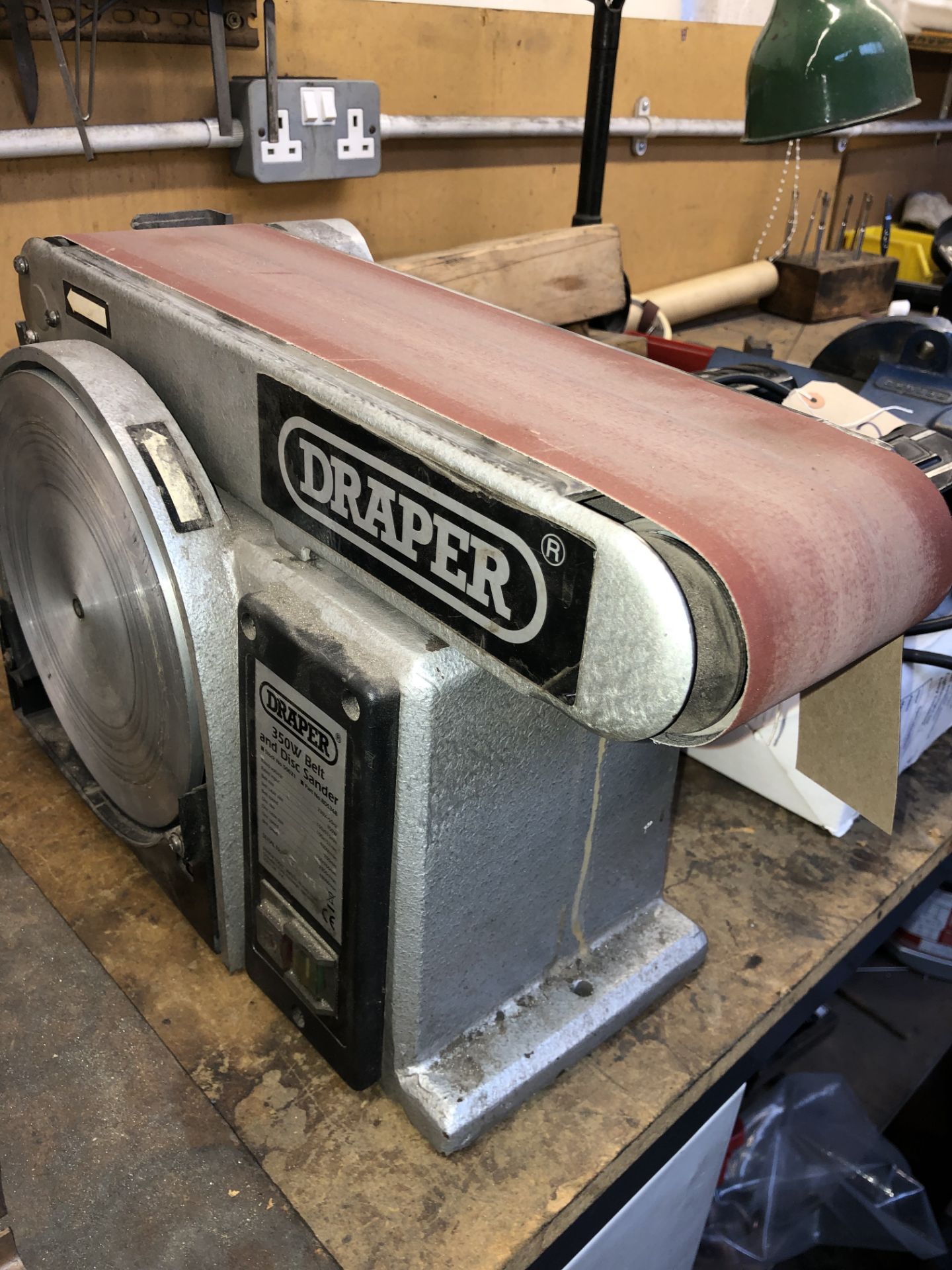 DRAPER 350W Belt and Disc Sander