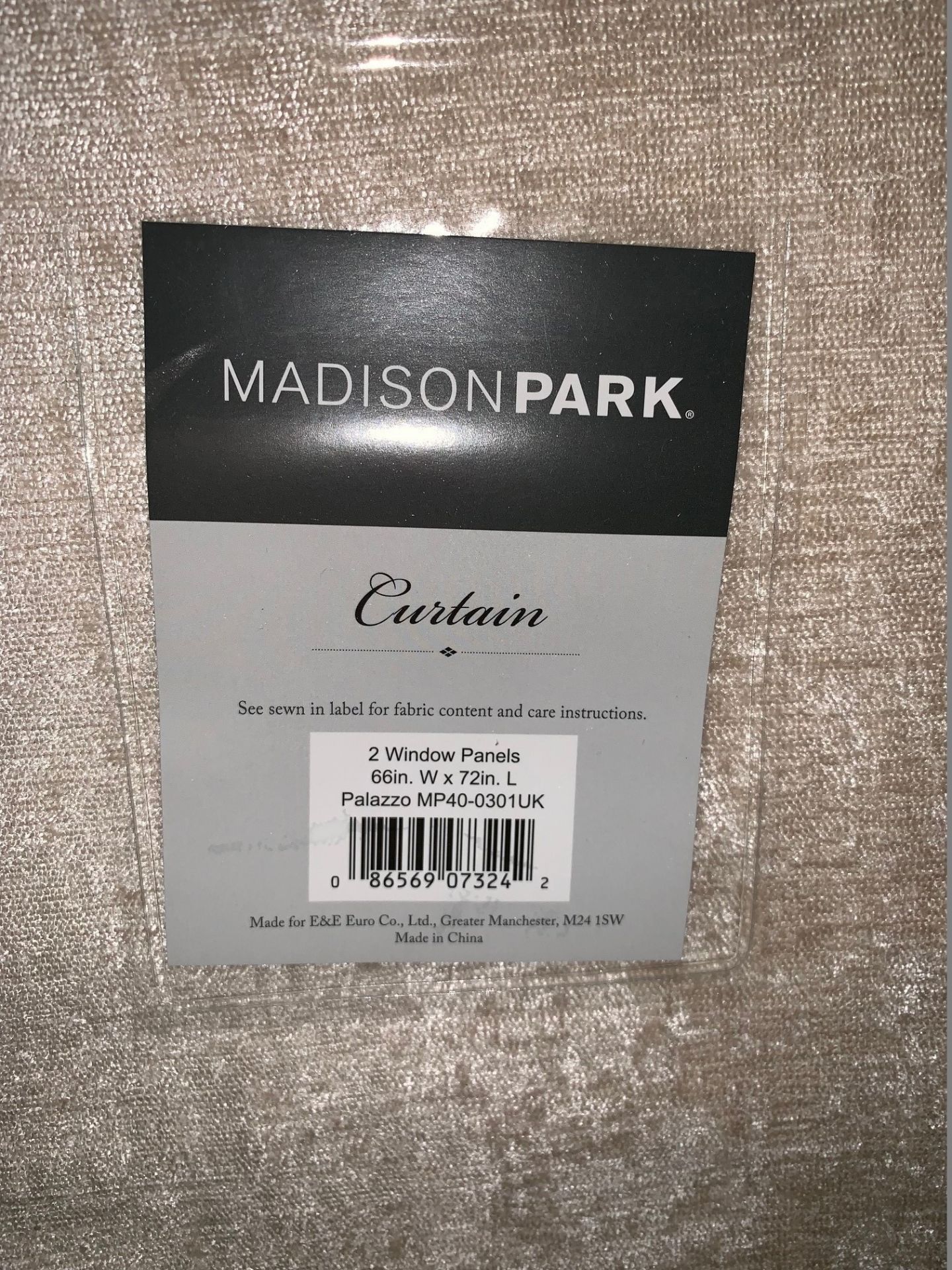 1 x Set of Madison Park Palazzo Chenille Ivory Curtains 66x72" - Product Code MP40-0301UK (Brand New - Image 3 of 3