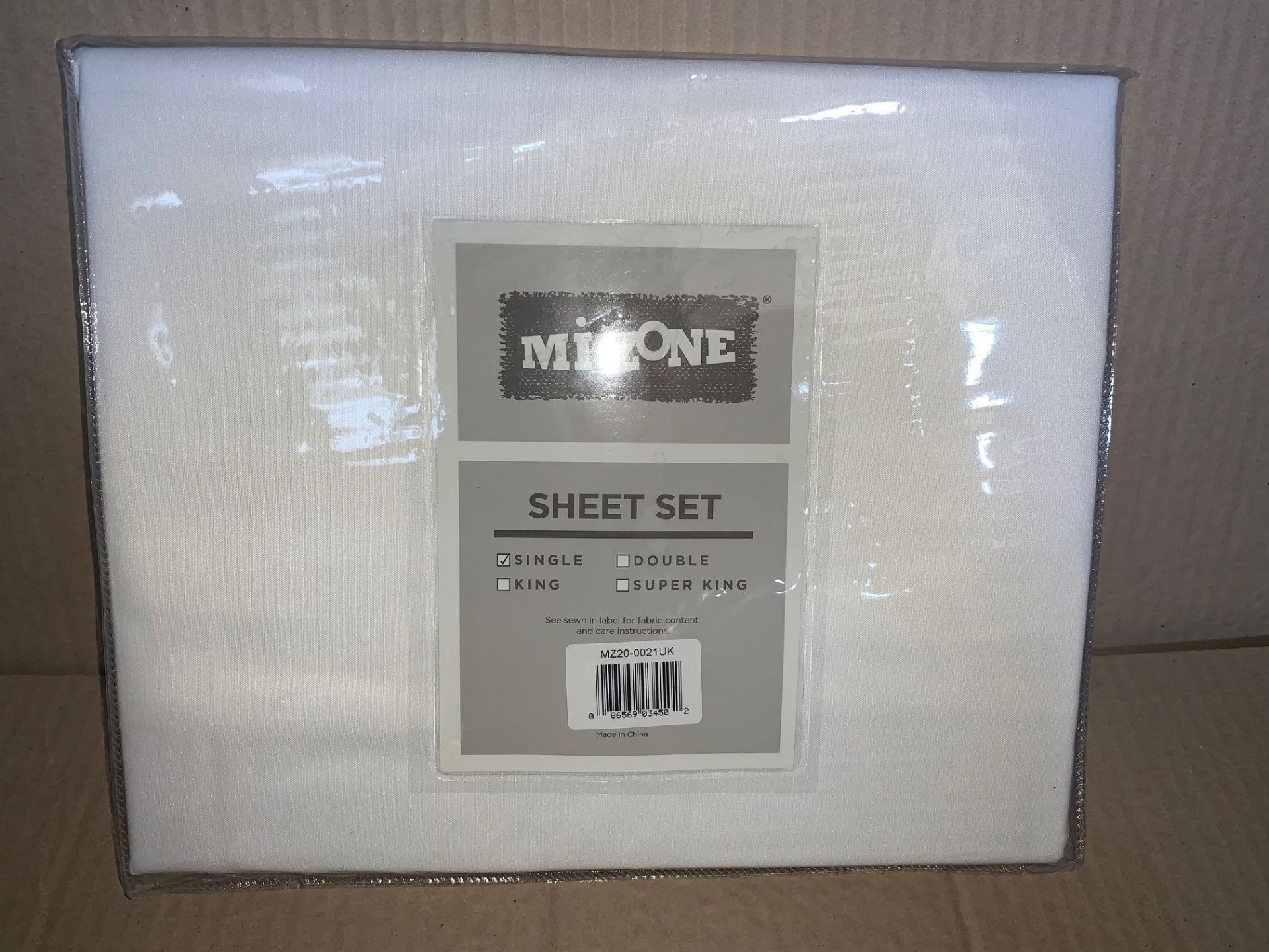 3 x Mi-Zone Single Sheet Sets White - Includes Fitted Sheet, Flat Sheet and Pillowcases - Product