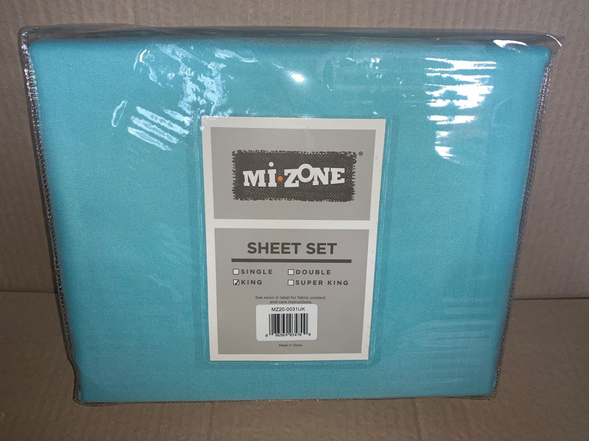 2 x Mi-Zone King Size Sheet Sets Teal - Includes Fitted Sheet, Flat Sheet and Pillowcases -