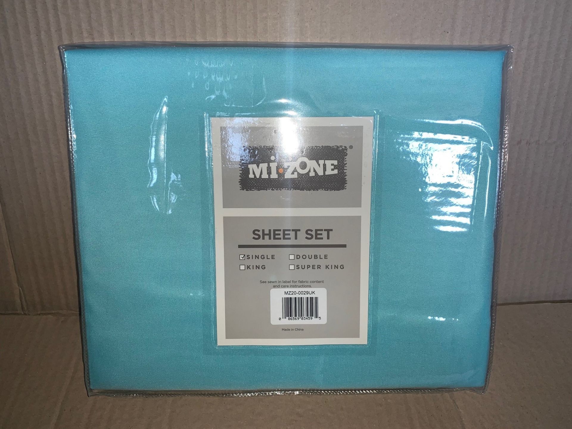 3 x Mi-Zone Single Sheet Sets Teal - Includes Fitted Sheet, Flat Sheet and Pillowcases - Product