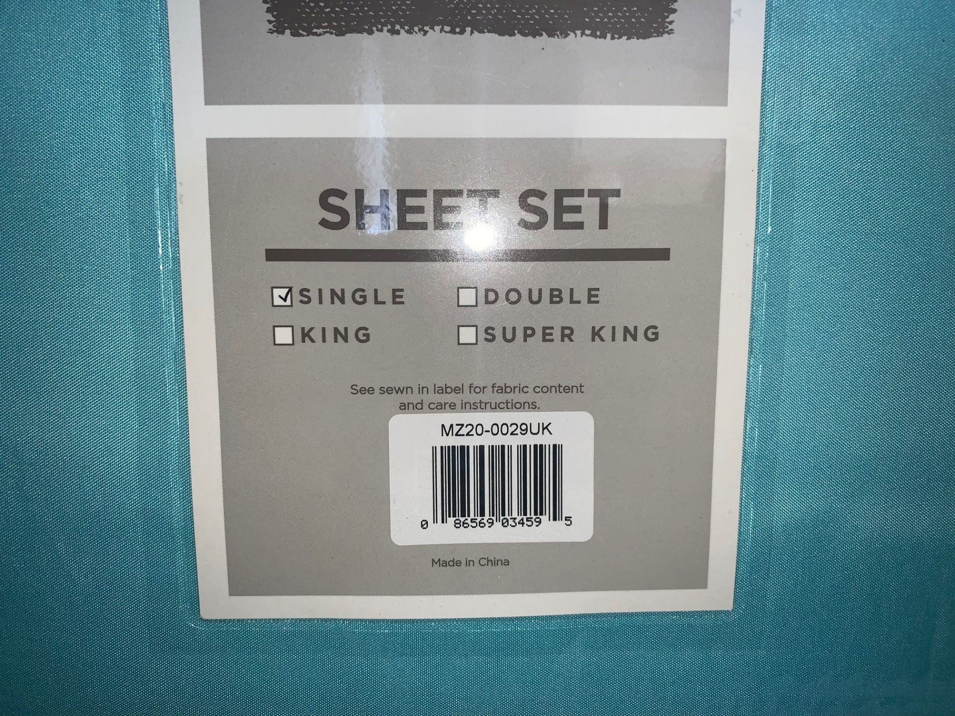 3 x Mi-Zone Single Sheet Sets Teal - Includes Fitted Sheet, Flat Sheet and Pillowcases - Product - Image 2 of 2