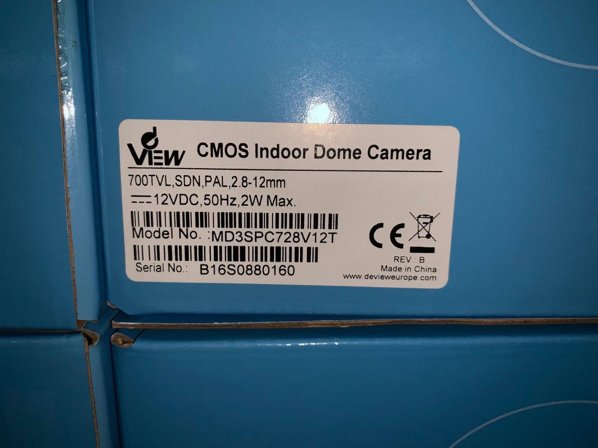 4 x dView CMOS Indoor Dome Cameras - 700TVL, SDN, PAL, 2.8-12mm - Model MD3SPC728V12T (Brand New & - Image 2 of 3