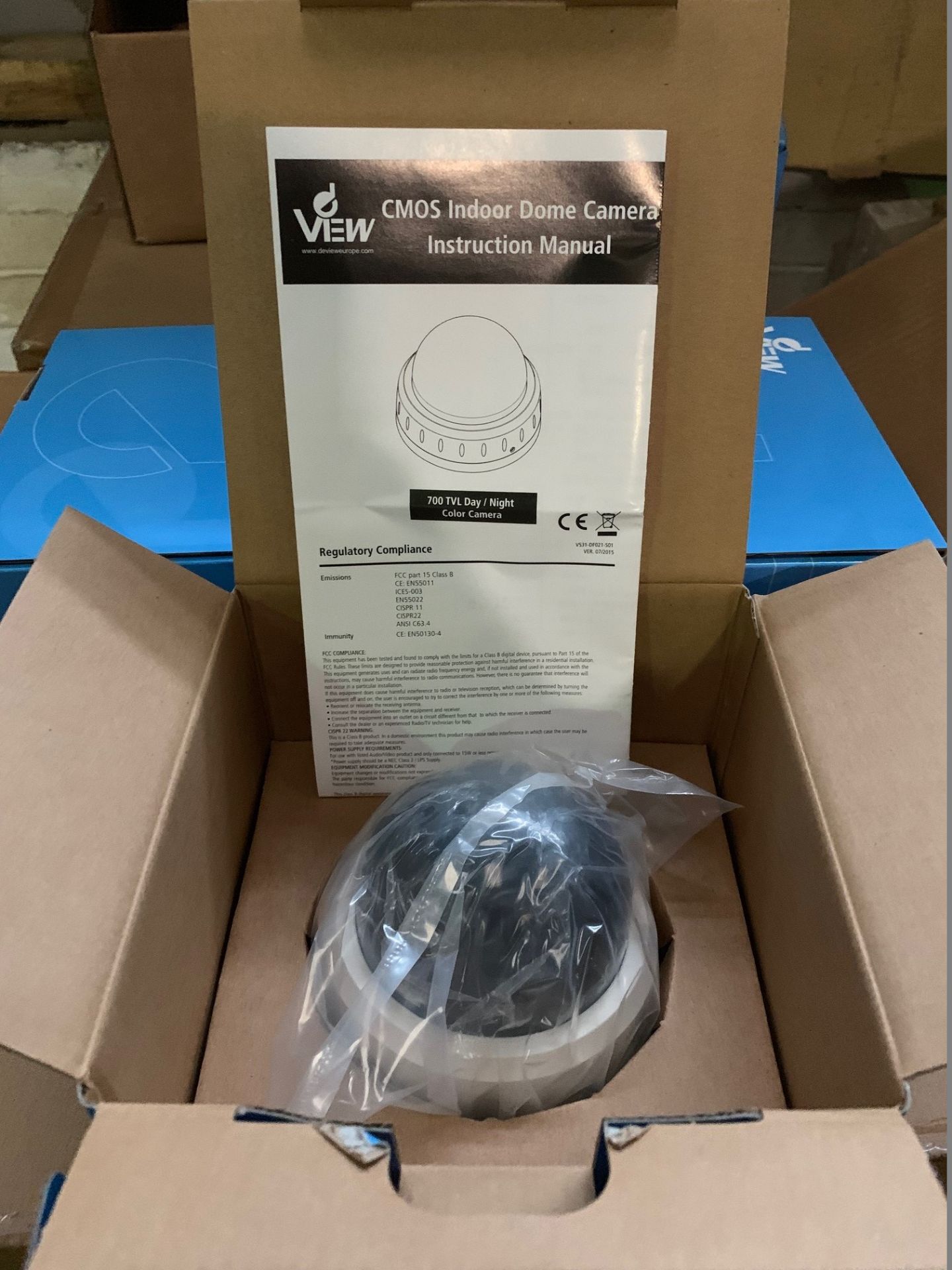 4 x dView CMOS Indoor Dome Cameras - 700TVL, SDN, PAL, 3.6mm - Model MD3SPC736T (Brand New & Boxed)