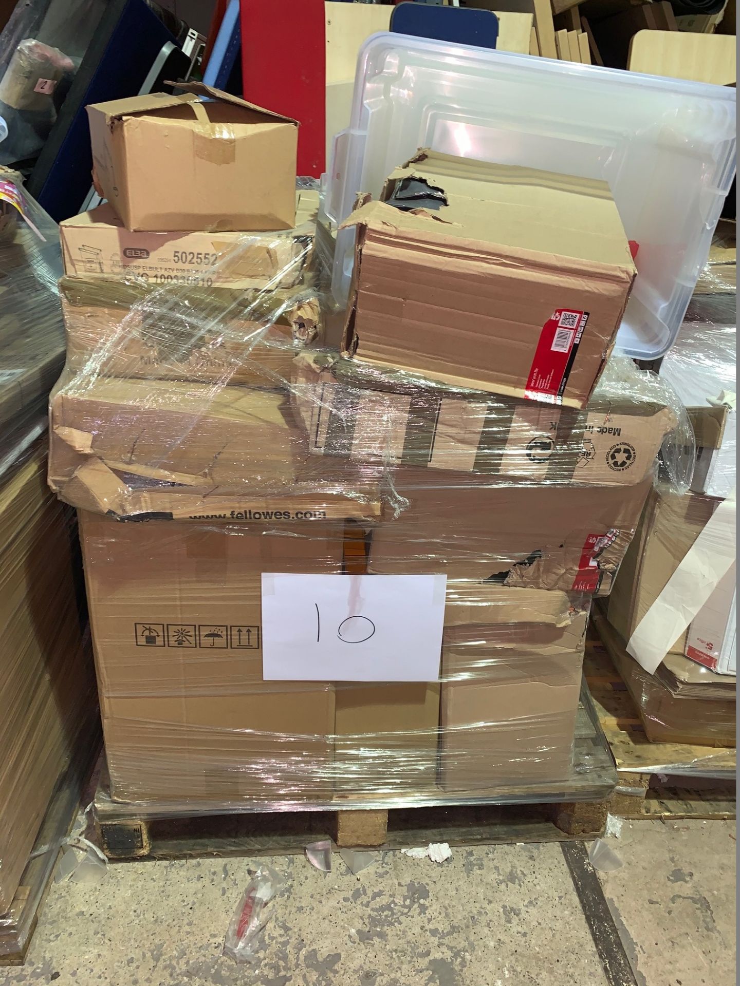 1 x Pallet of Mixed Stock/Stationery Including Tower Fans, Bankers Boxes, Lever Arch Files,