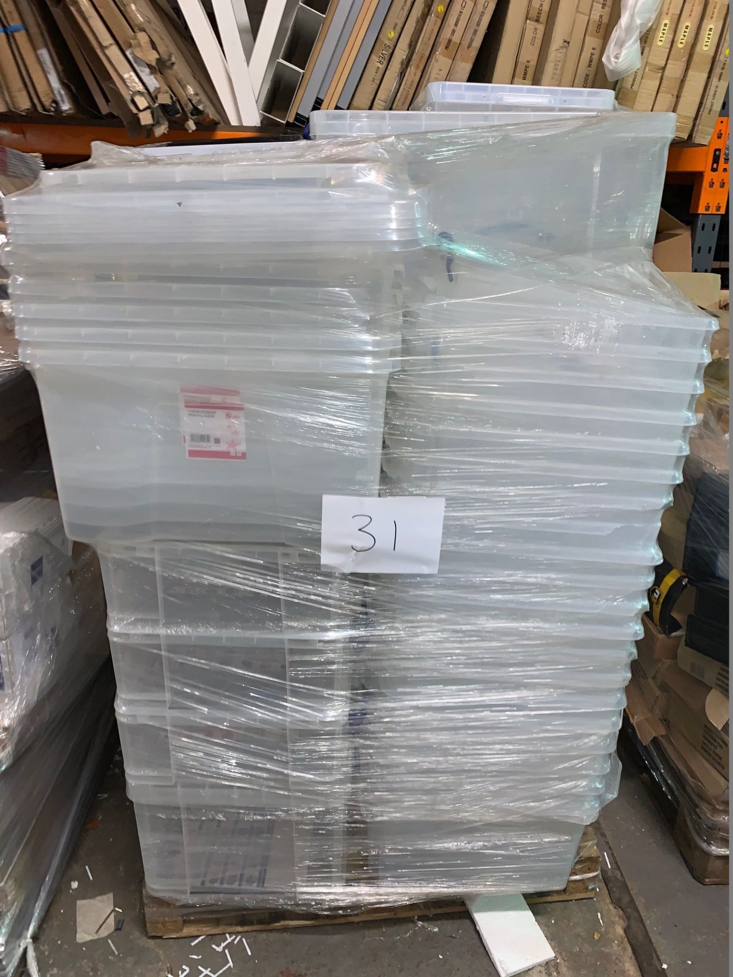 1 x Pallet of Mixed Plastic Storage Boxes