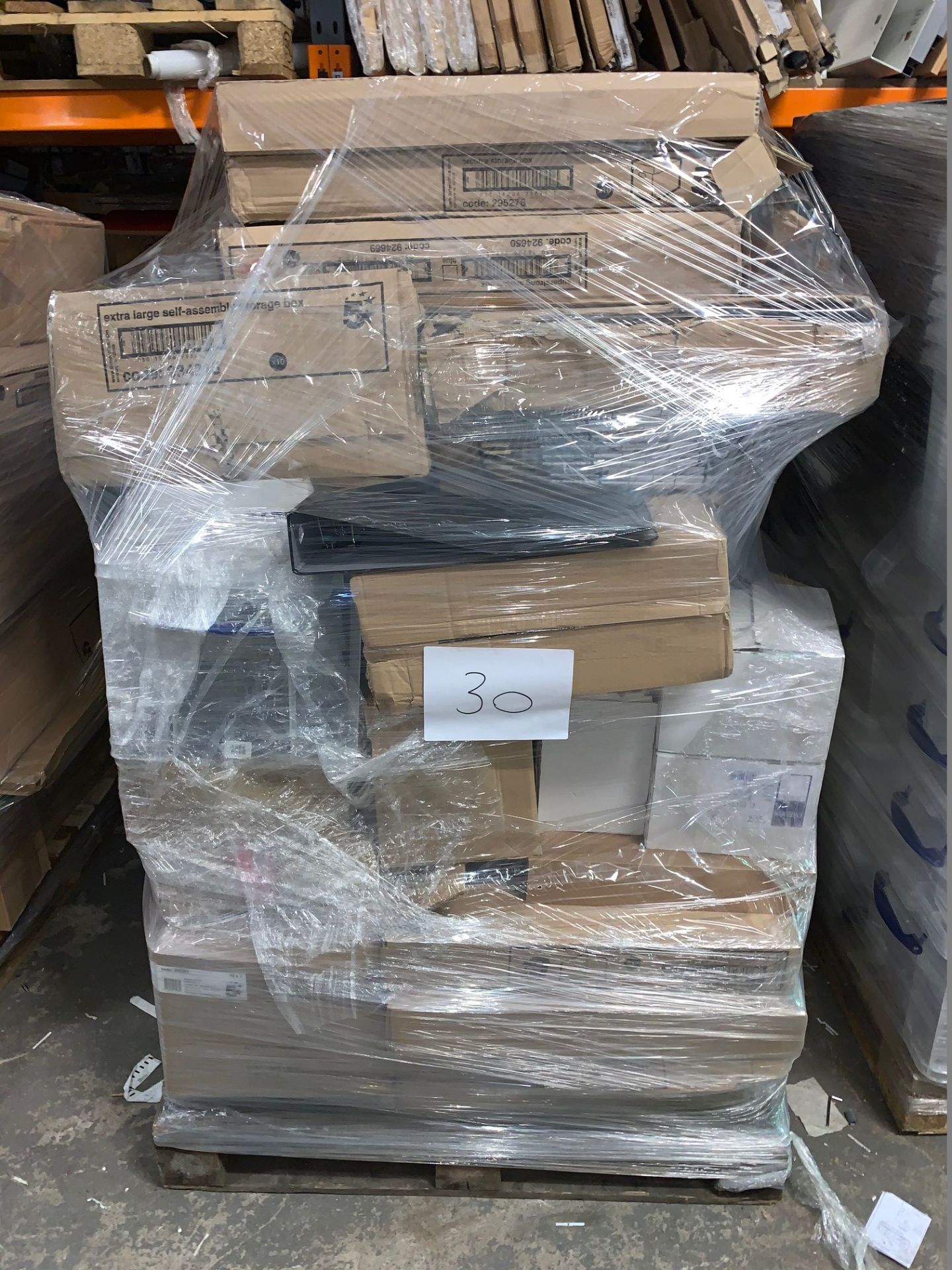 1 x Pallet of Mixed Stock/Stationery Including Bankers Boxes, Storage Tubs, Lever Arch Files,