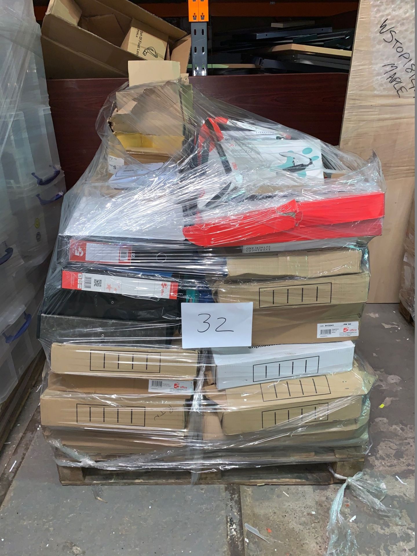 1 x Pallet of Mixed Stock/Stationery Including Rexel Staplers, Suspension Files, Box Files,