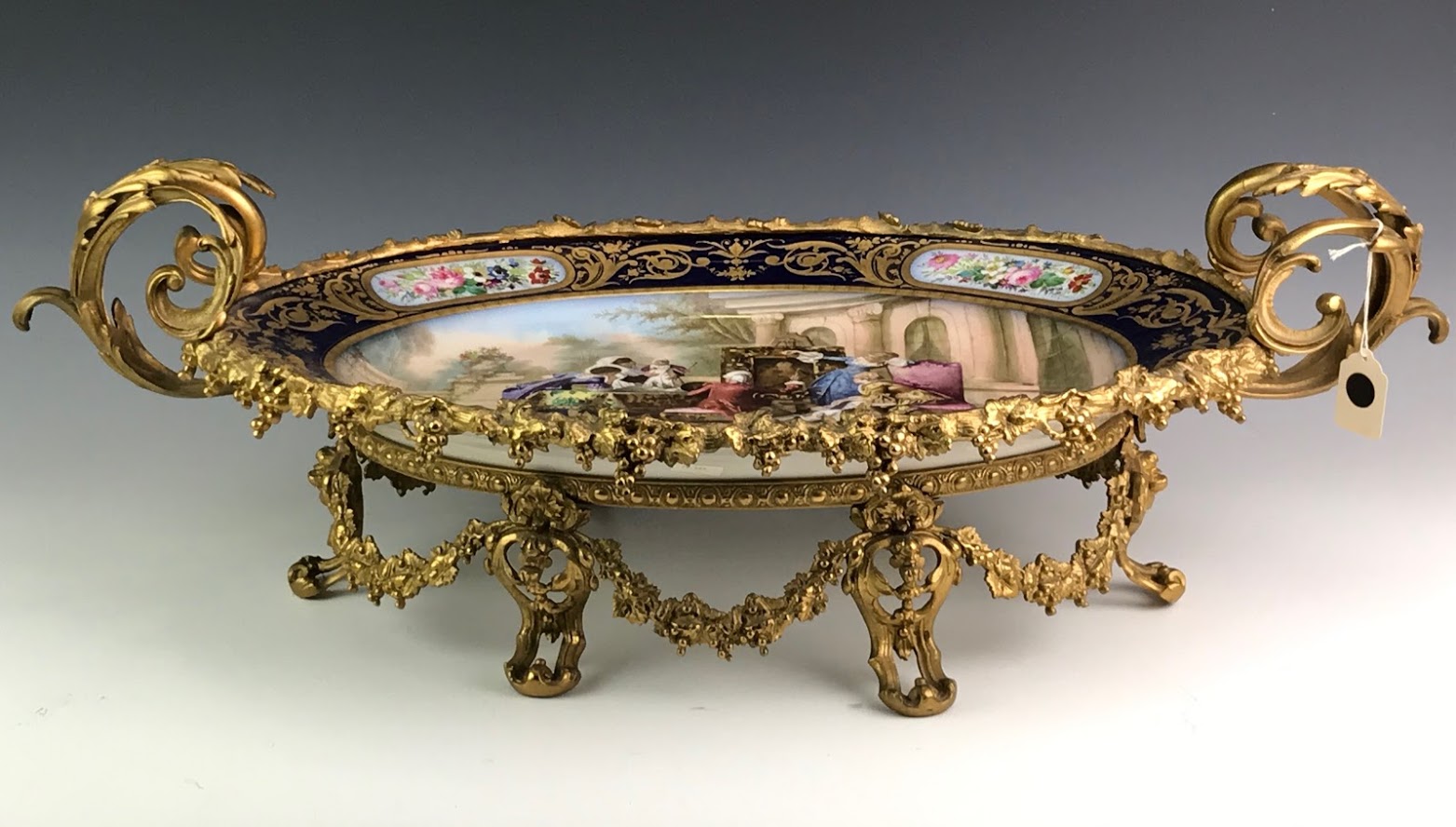 19C Sevres & Gilt Bronze Centerpiece Signed Lancry - Image 4 of 8