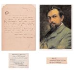 Claude Debussy LOT Autographed Letter SIGNED c1898