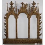 15thC Spanish School Giltwood Triptych Altar Frame
