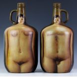 PR Nude Man & Woman Bottle Painting after Botero