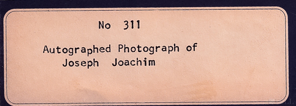 Joseph Joachim 19thC Autographed Photograph SIGNED - Image 5 of 6