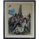 Marc Chagall Tour Eiffel Couleur Amour Collotype