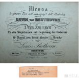 Ludwig van Beethoven 1st Ed. Mass, C Major Opus 86