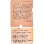 Johann Nepomuk Hummel LOT Autographed Letter c1828