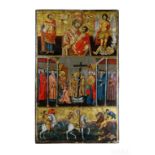 18th Cen. Greek School True Cross Religious Icon