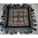 20th Cen. Spanish School Silk Mantilla Veil Scarf