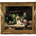 Josef Schuster (1812-1890) Still Life Oil Painting