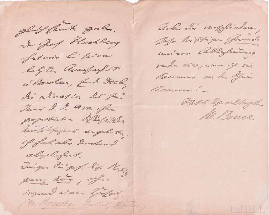 Max Christian Friedrich Bruch SIGNED Letter, Photo - Image 2 of 6