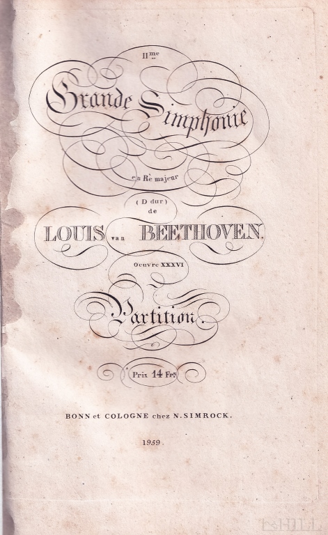 Ludvig van Beethoven 1st Ed. Score 2nd Symphony - Image 3 of 5