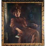 Jehudo Epstein 1870-1945 Portrait of Lady Painting