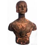 15C Florentine Terracotta Bust of a Lady Sculpture
