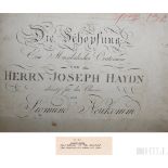 Franz Joseph Haydn 19C 1st Ed Der Schoepfung Score