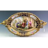 19C Sevres & Gilt Bronze Centerpiece Signed Lancry