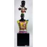 Modern Pop Art Figural Totem Pole Style Sculpture