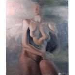 Jack Endewelt 1935-2006 American Nude Oil Painting