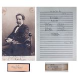 Richard Strauss Autographed 1900 Photograph SIGNED