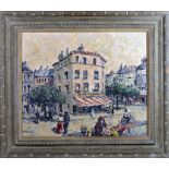 Norman Kennedy Parisian Street Scene Oil Painting