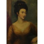 Antique English 19C Lady's Portrait Oil Painting