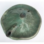 Early Korean Celadon Lily Pad Porcelain Dropper