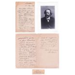 Max Christian Friedrich Bruch SIGNED Letter, Photo