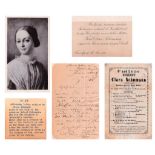 Clara Schumann LOT 19thC Autographed Letter SIGNED