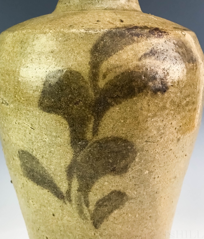 Early Korean Pottery Floral Stoneware Vase Vessel - Image 2 of 4