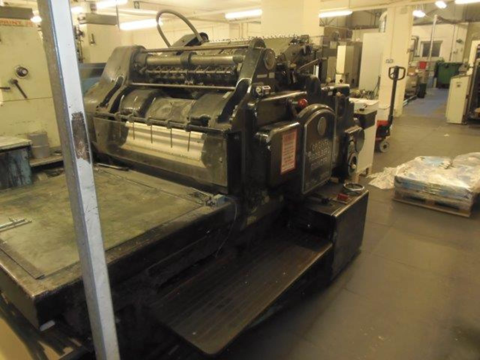 Heidelberg single cylinder press 54 x 77 cm (1961) Serial 17242