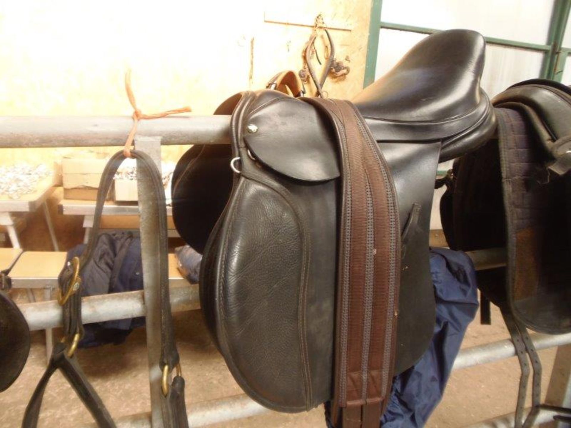 17" leather saddle by Tim James of Woodseaves with 60' girth