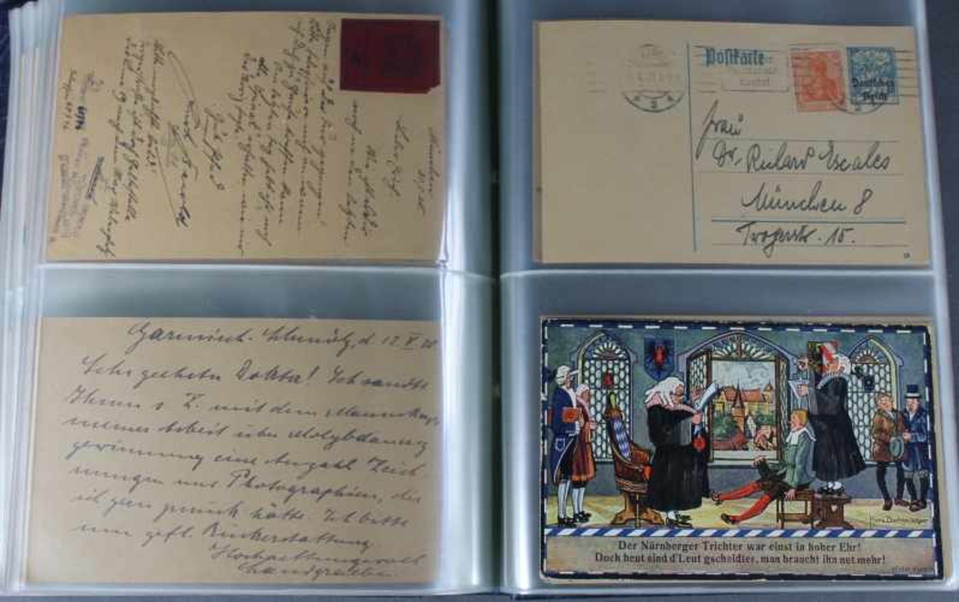 1 Album mit ca. 80 alten Karten, meist Bayern, Fundgrube für Stempelsammler- - -23.50 % buyer's - Image 5 of 7