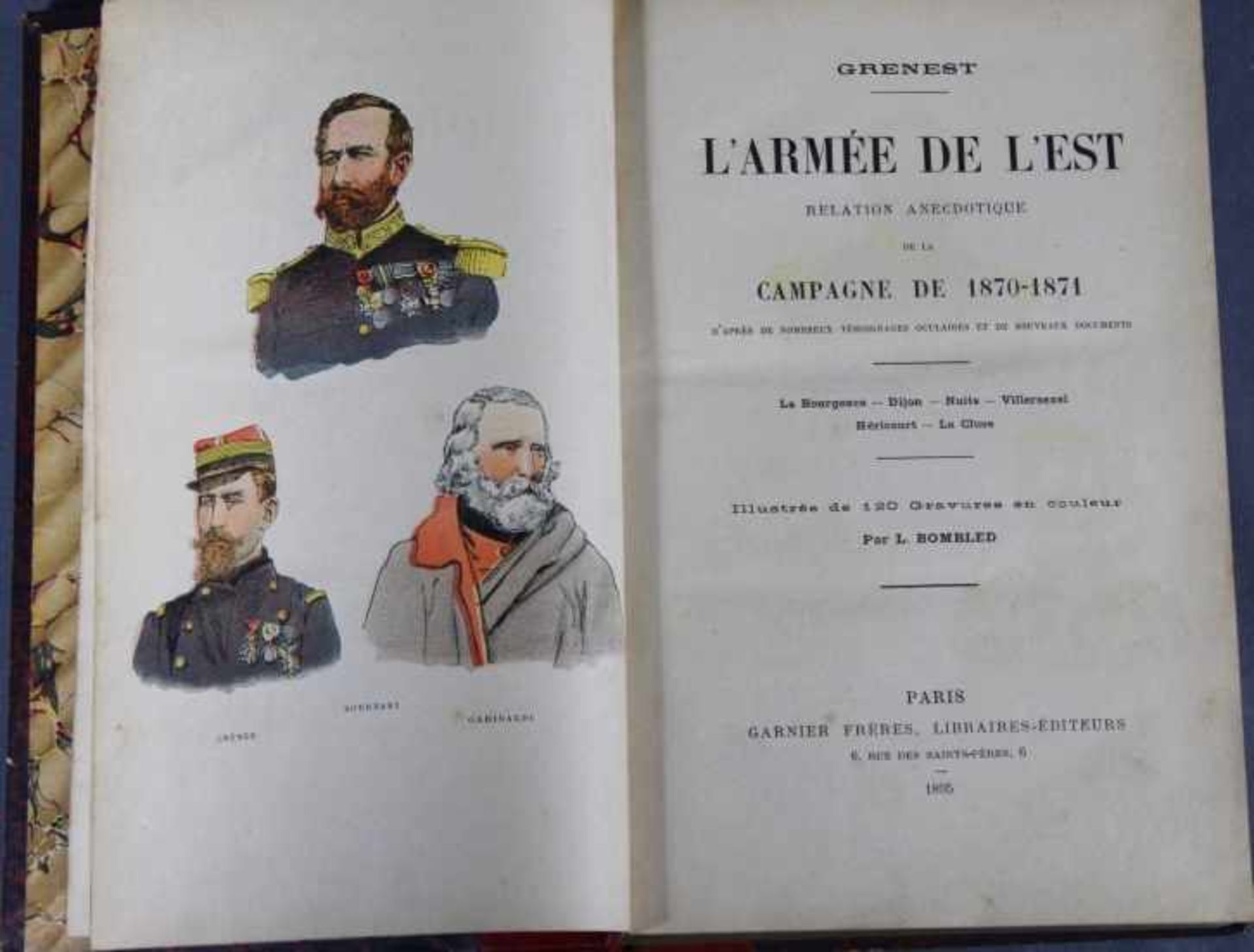 1 alter Band in französischer Sprache "L´Armée de L´est relation anecdotique de la campagne de - Bild 2 aus 2